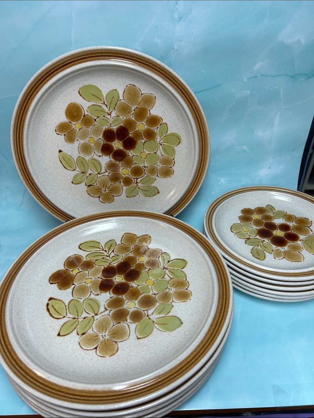 International China Kilncraft Mocha SY-6017 floral Dinnerware